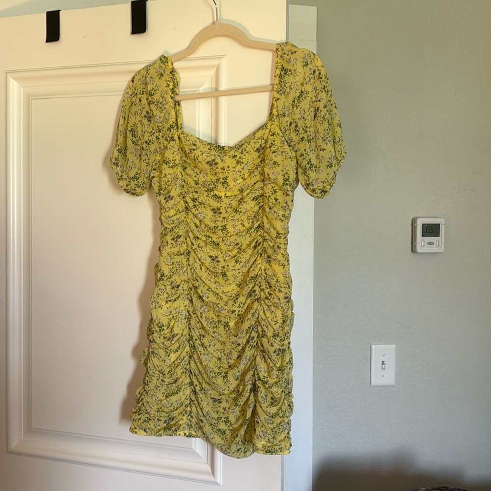 Yellow floral dress